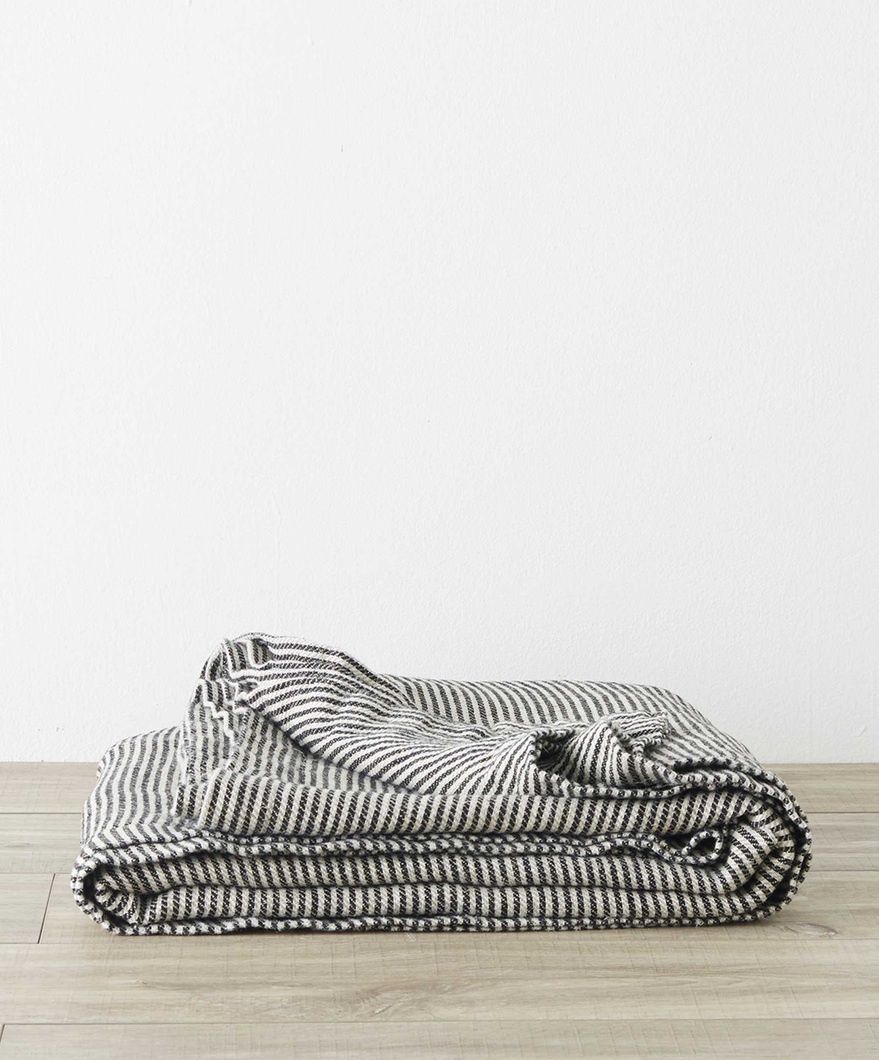 Striped Linen Bedcover in Ellis Stripe