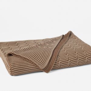 Fawn Knitted Textile Throw Blanket for Everyday Comfort