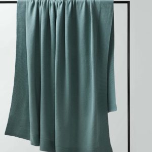 Soft Merino Wool Throw in Bluestone