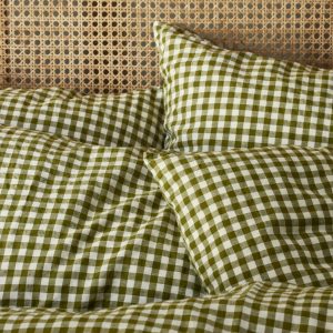 Gingham Linen Blend Pillowcase Pair