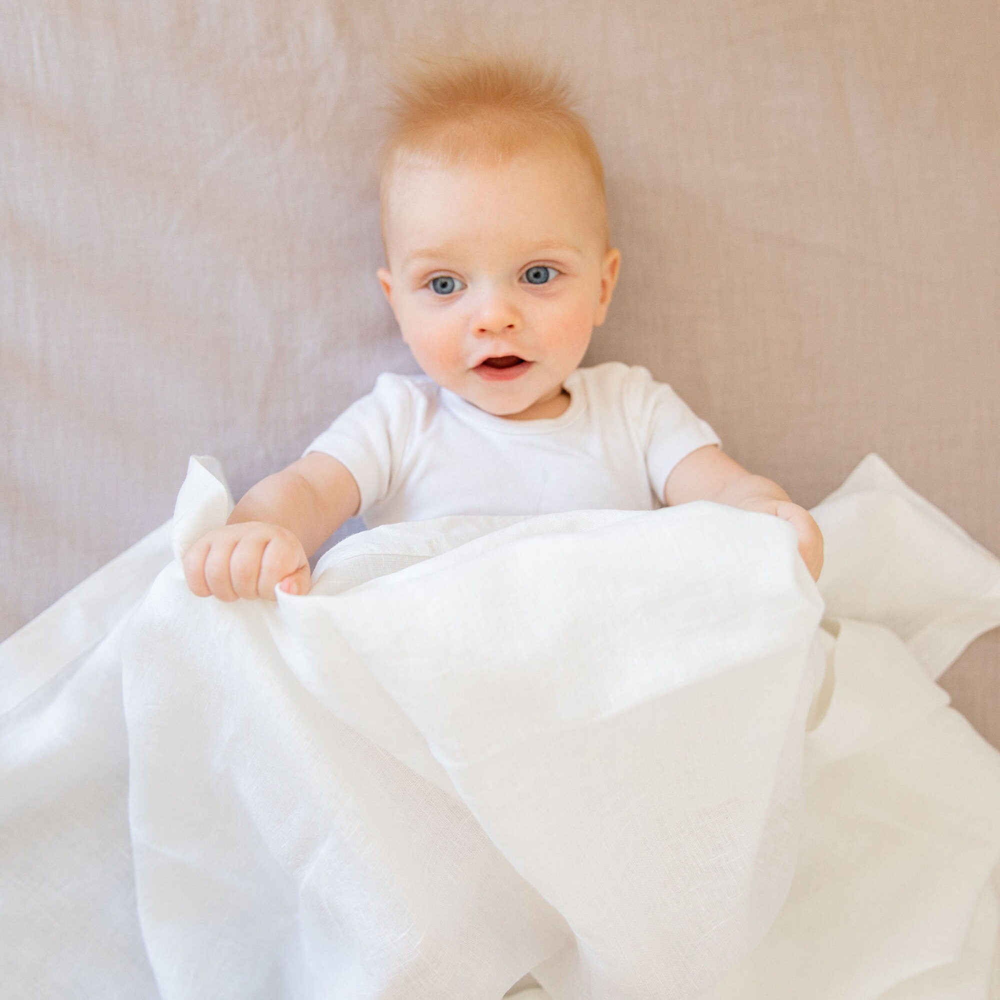French Linen Swaddle Blanket - 100% Flax - Image 3