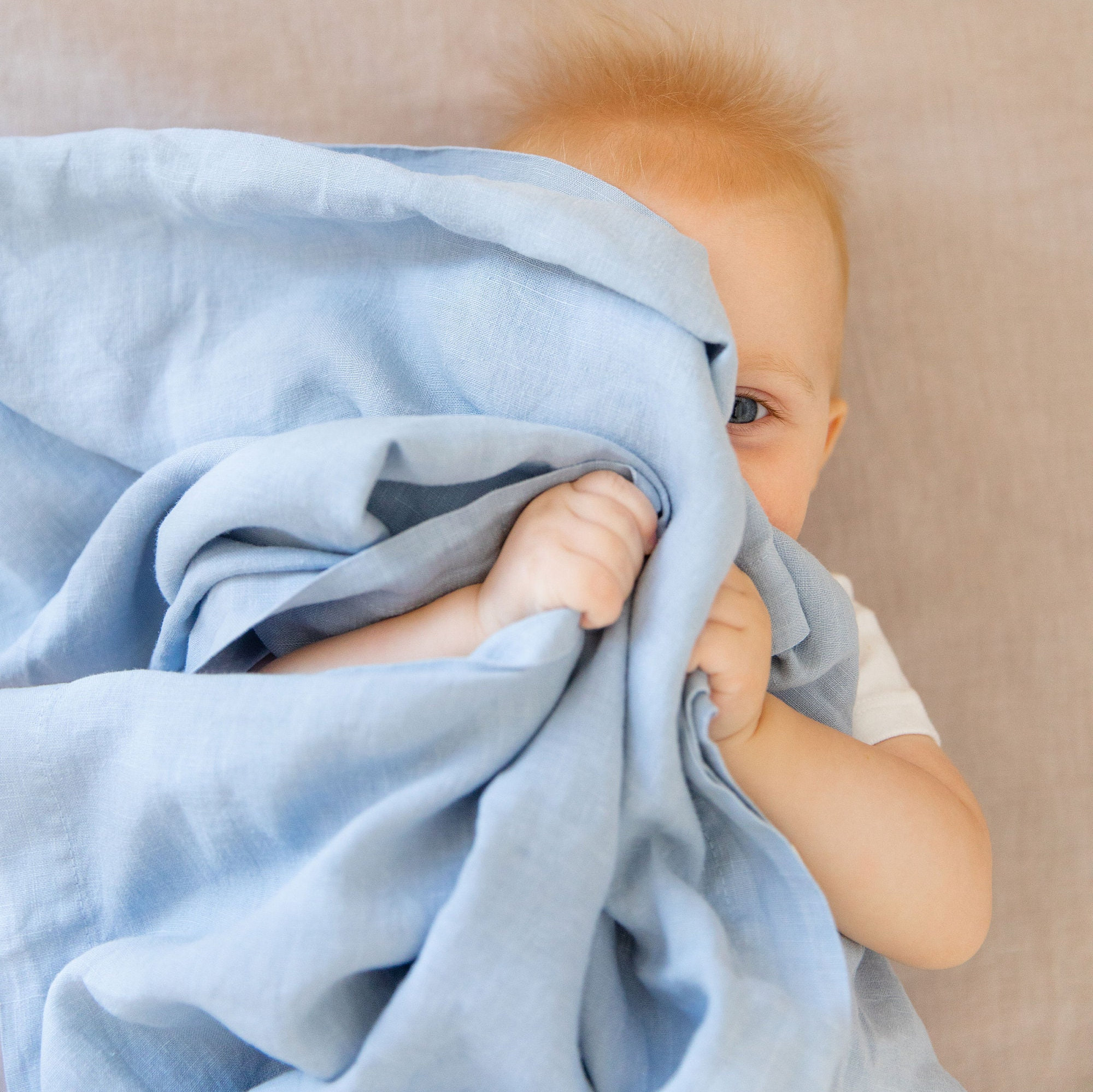 French Linen Swaddle Blanket - 100% Flax - Image 2