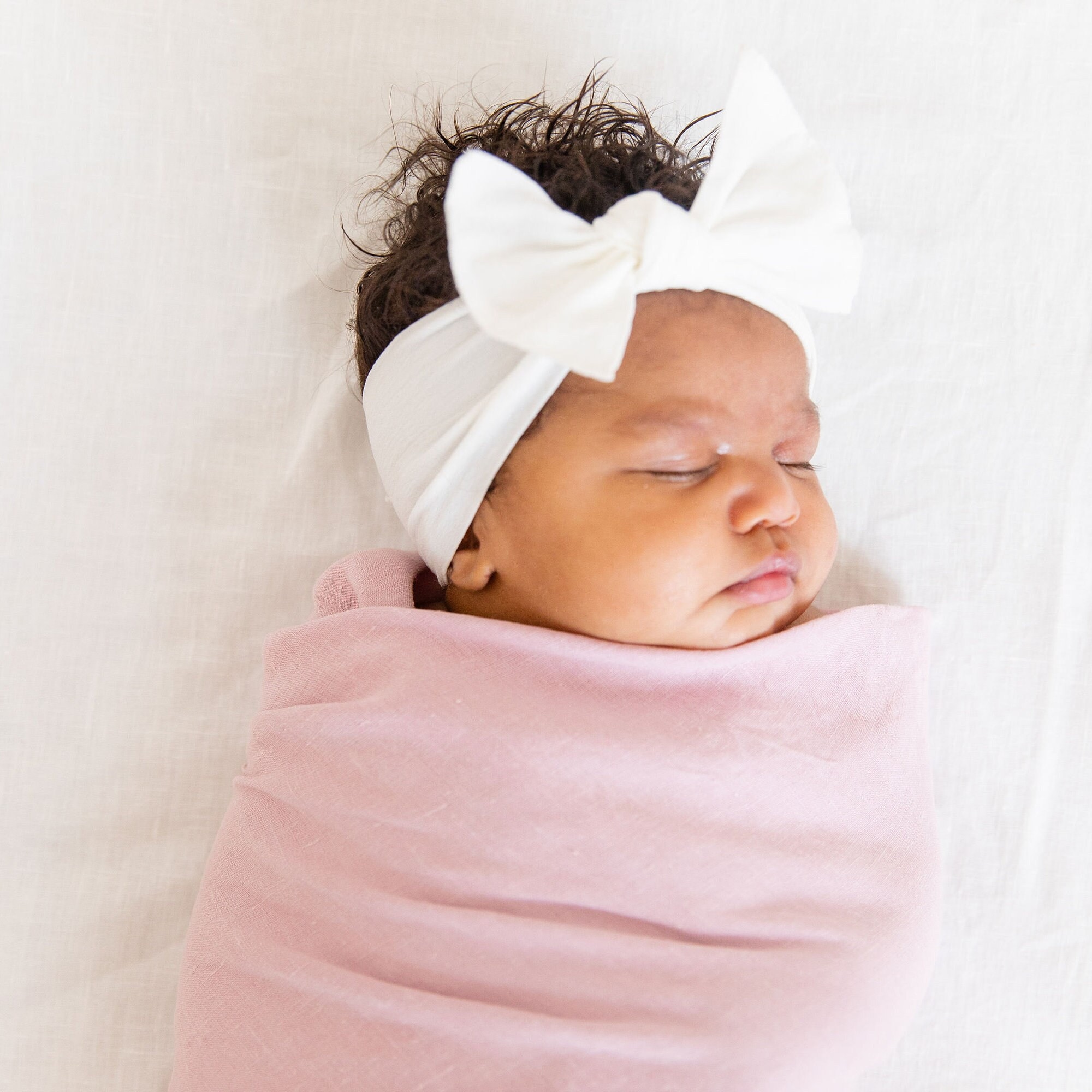 French Linen Swaddle Blanket - 100% Flax - Image 6