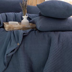 Breathable Waffle Duvet Cover, Luxury Bedroom, Comforter Cover, Cotton Bedding Set, Cozy Bedspread