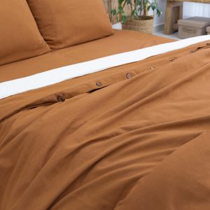 Organic Linen Duvet Cover: Soft Boho Farmhouse Bedding