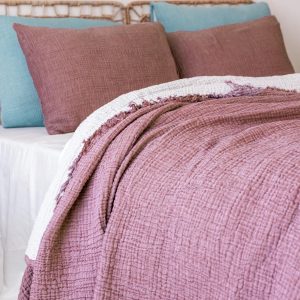 Organic Muslin Throw Blanket: Lightweight Cotton Gauze Bedspread
